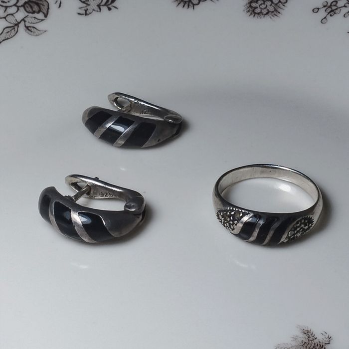 Винтажный комплект с ониксом