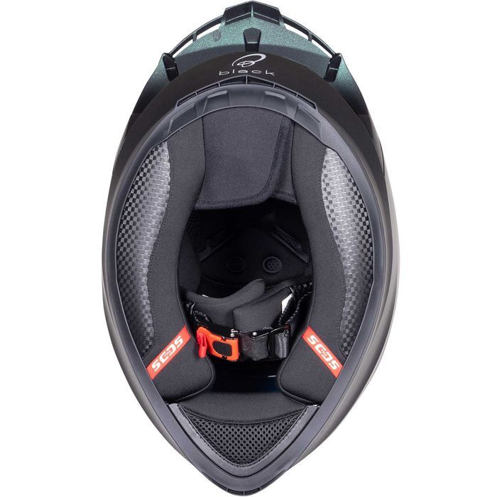 Casca moto cu eleron NOUA - Black Atom Verde Cameleon Mat ECE 22.06