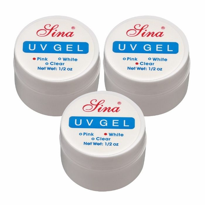 комплект за маникюр егокозметик, 36w ув лампа, ув гел, 24 части