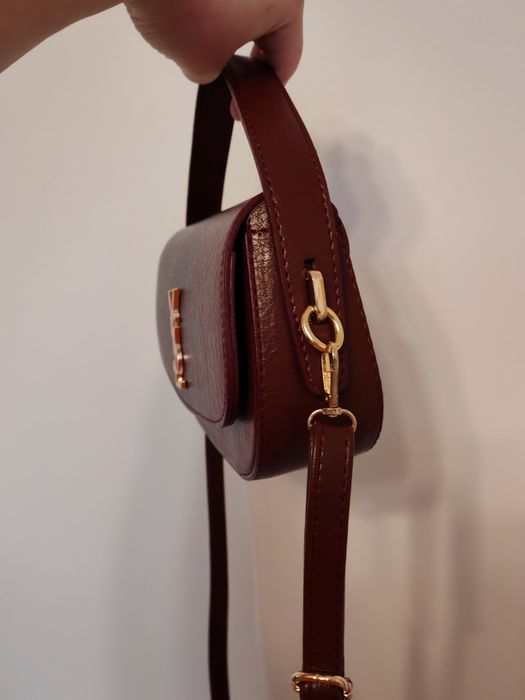 Geanta burgundy stil ysl