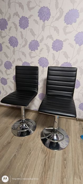 Scaune de bar din piele