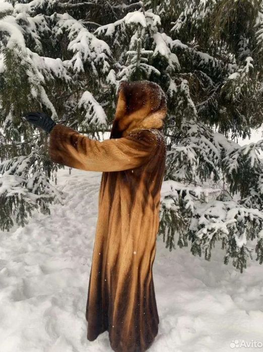 Норковая шуба. Цельная