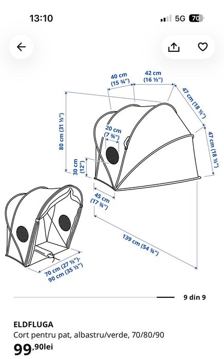 2 paturi Ikea Minnen