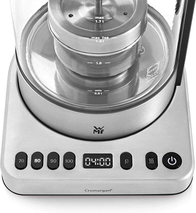 ПРОМО Нова Мощна 2г Гаранция Електрическа Стъклена Кана за Вода 2в1 WMF Lono, 3000 W, 1.7 л