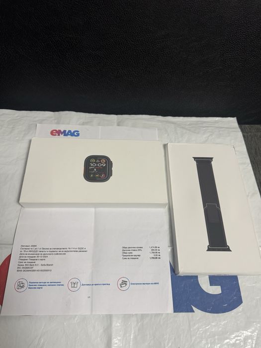 КАТО НОВ 49mm Apple Watch ULTRA 2 CEL Гаранция EMAG 2026г. Black