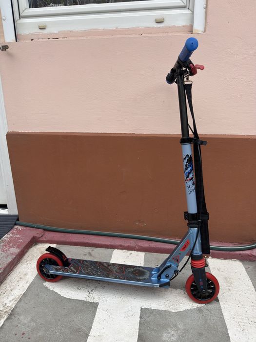 Trotinetă cu Suspensie şi Frână pe Ghidon Mid 5 Albastru Copii