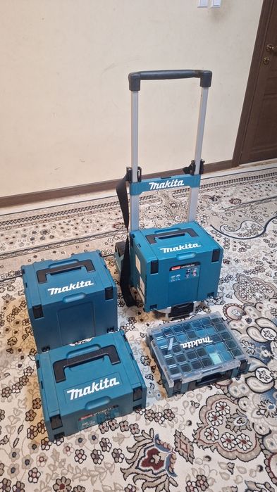 Makita Makpac профессиональный комплект кейсов и тележка для инструмен