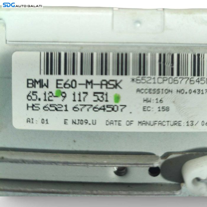 Unitate Modul Radio Multimedia Navi Navigatie BMW Seria 5 E60 2003 - 2010 Cod 6512-9117531, 9117531 [LR4543]