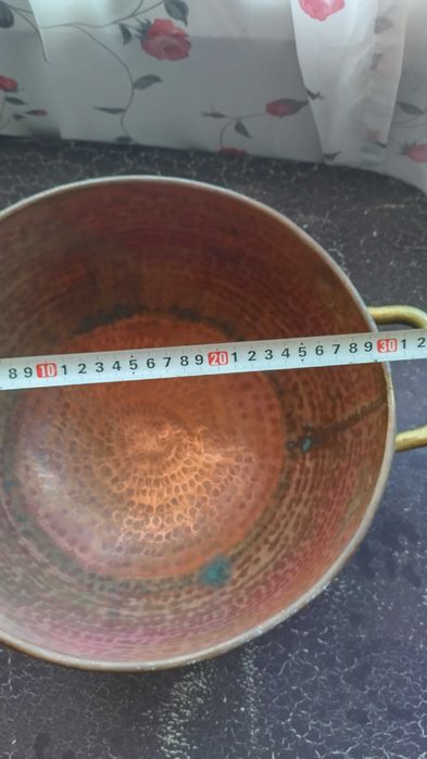 Стара хармоника Херо, голям бакърен котел и голяма медна купа