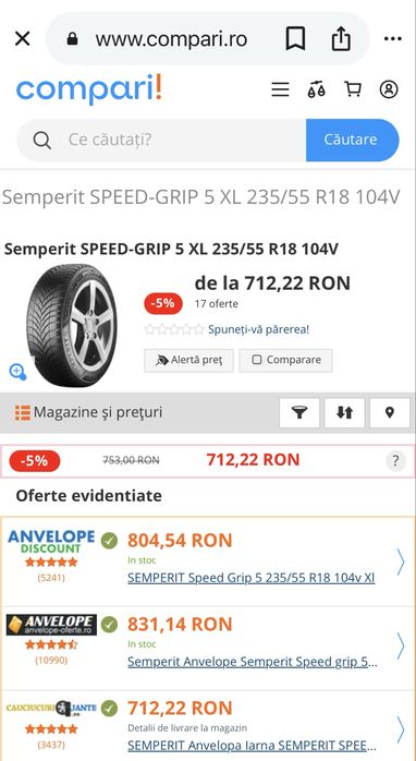 Vand Roti*Jante din Aliaj cu anvelope 235/55/R18 +CADOU