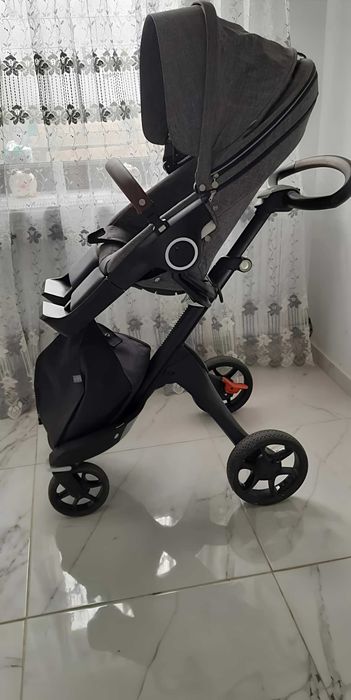 Stokke Xplory V6 3 în 1 + scoică Maxi Cosi Cabriofix + bază Isofix