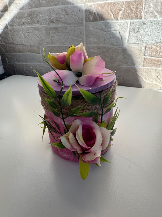 Декоративна свещ за дома, ръчна изработка