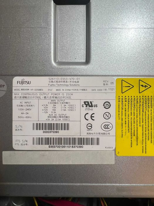 pc calculator fujitsu intel i3 8gb ram ssd 250 gb