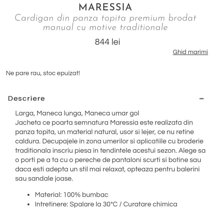 Cardigan din pânză topită
