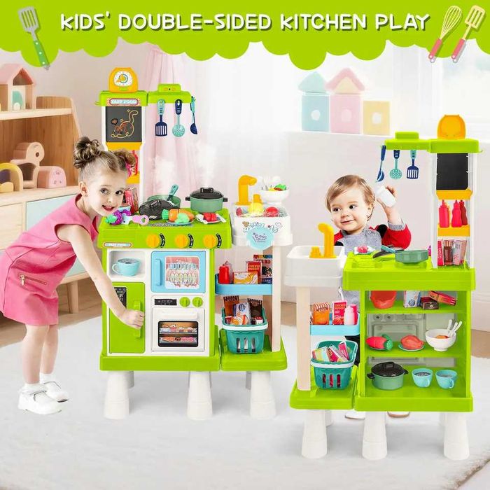 Детска кухня deAO ZXZQGL-01 54 части унисекс в зелено