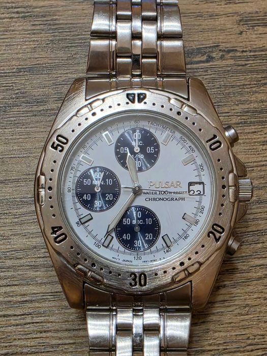 Мъжки кварцов хронограф часовник Pulsar (by Seiko) V657-8030 – 100м Водоустойчив