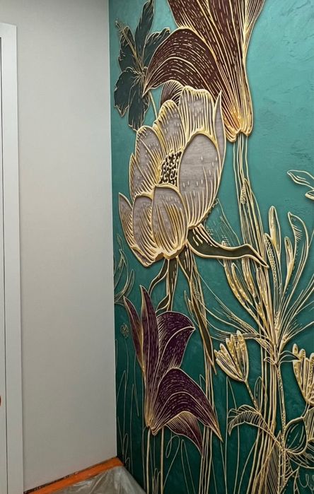 Поклейка обоев разных вид