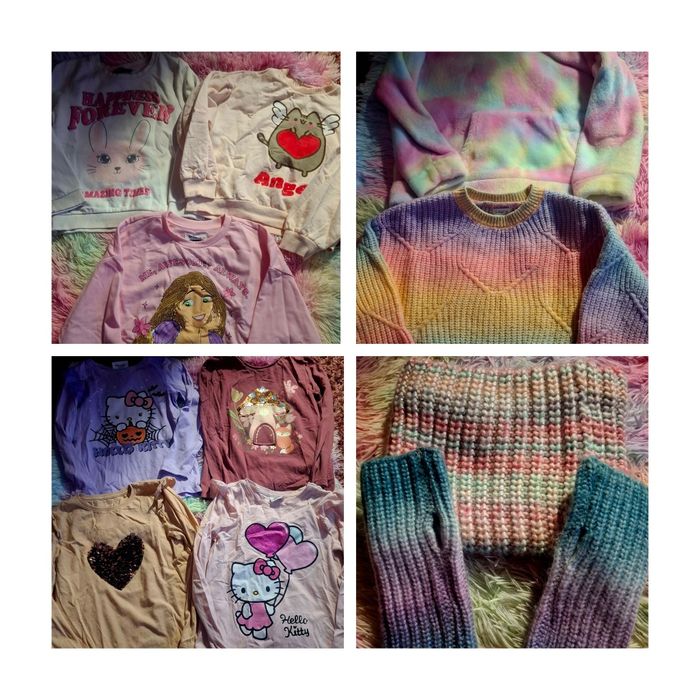 9 bluze si mănuși  si guler mar 7-8 ani!