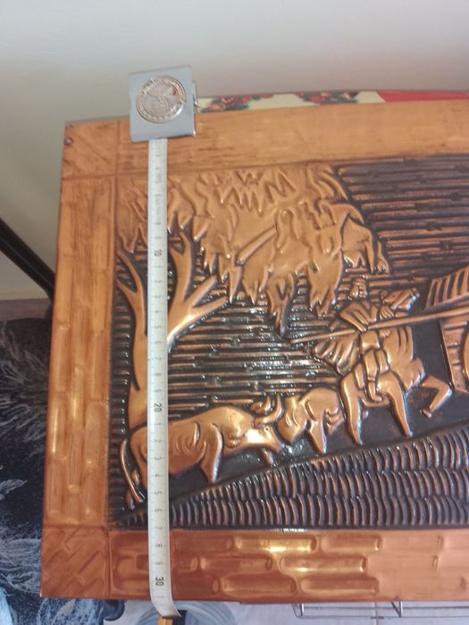 Прекрасна антикварна медна картина пано 168 лв.ева