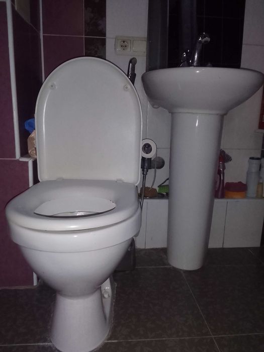 Раковина  модель тюльпан+ унитаз+ тумба