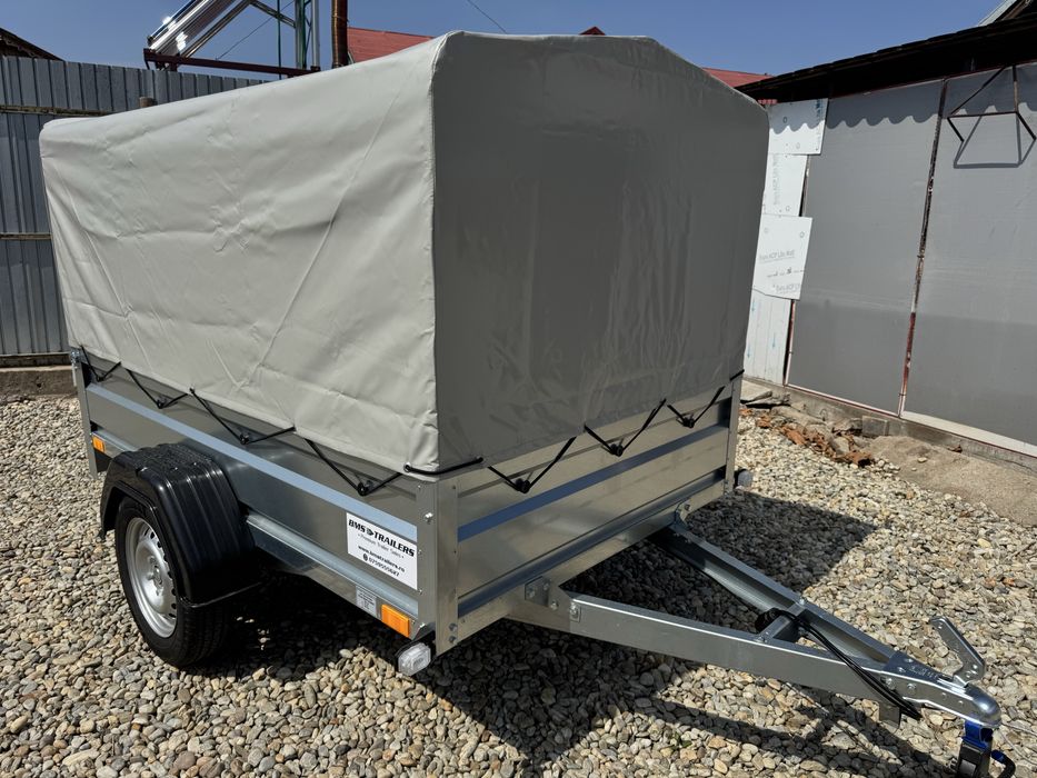 Remorcă nouă 750 kg, 235x125 cm, CIV+RAR efectuat, posibilitate RATE!!