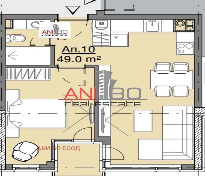 Продава се Двустаен апартамент в София, Малинова долина - 57 кв.м за 2404 €/кв.м - Снимка #3