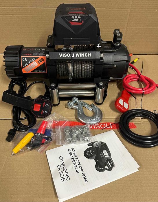 Troliu auto electric Visoli 10000lbs/4536kg cu sufa de otel 12v