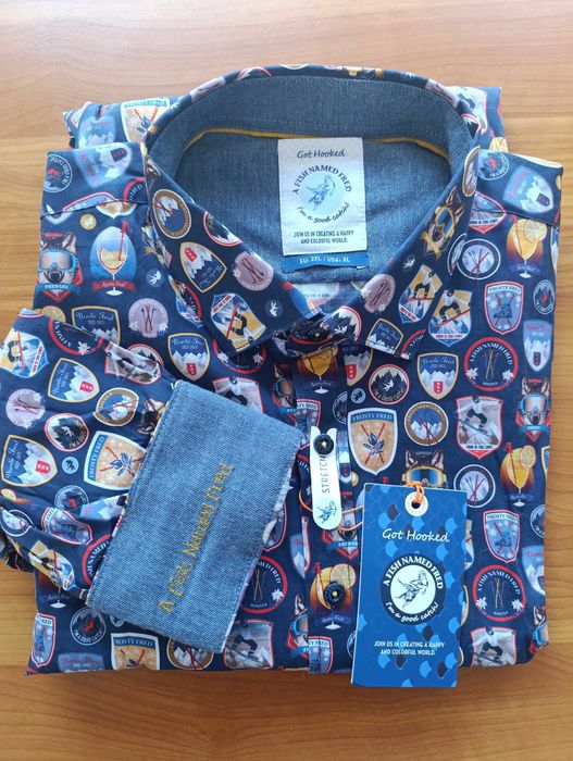 Мъжка риза с дълъг ръкав, A fish named Fred, 2XL