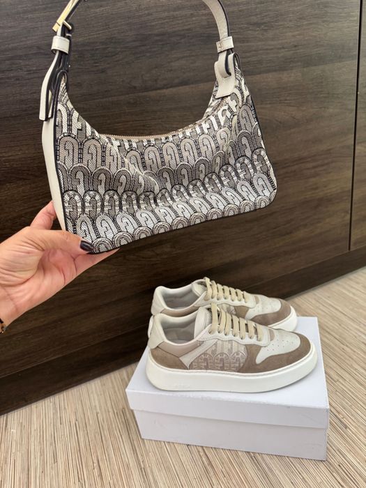 Чанта Furla от кожа и плат