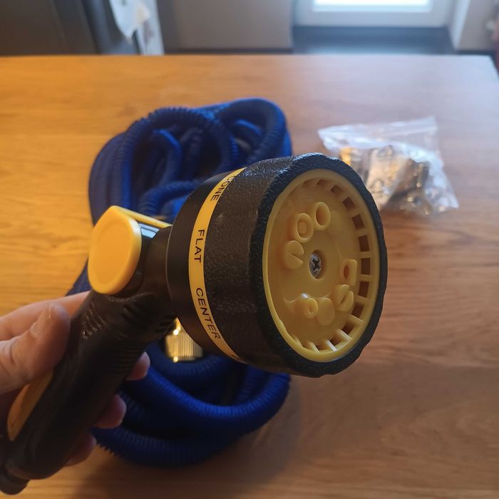 НОВ! Разтегателен градински маркуч 15 м с пистолет – 7 функции