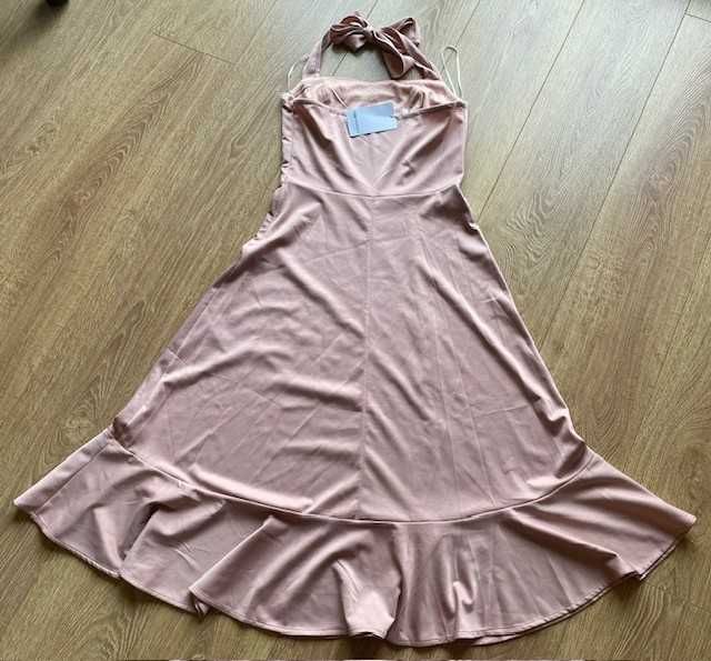 Rochie elegantă roz prăfuit (blush), S, noua cu eticheta, ocazie/petrecere, cokteil