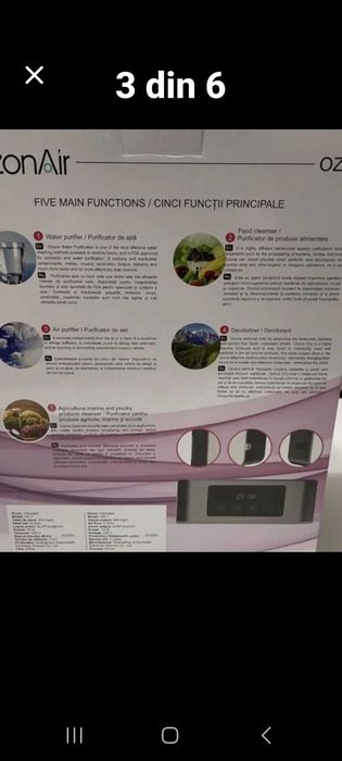 Aparat de ozonat aerul ozon air