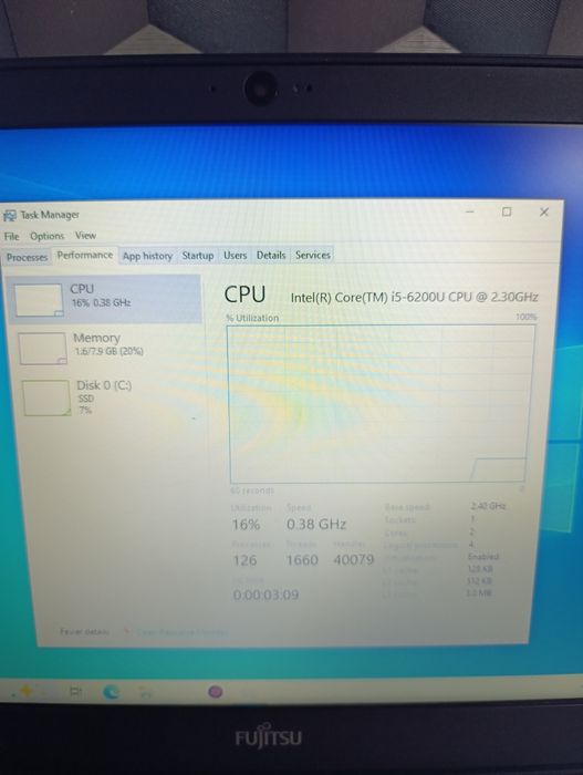 Laptop profesional Fujitsu model A556 Intel i5 6200u