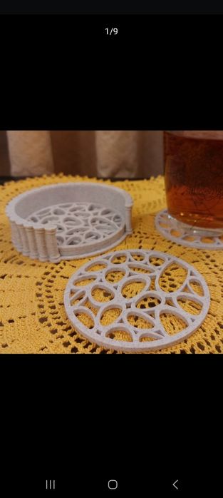 Set de suporturi de pahare Voronoi cu pilon