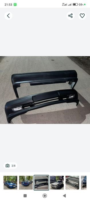 Передний бампер BMW e34 e36 e39 е60 e53 mercedes w124 w140 w190 w210