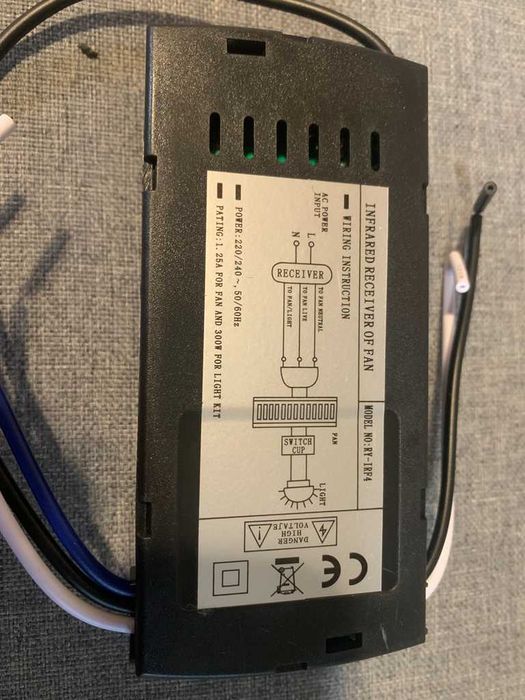 Универсално дистанционно за таванен вентилатор, с приемник, таймер