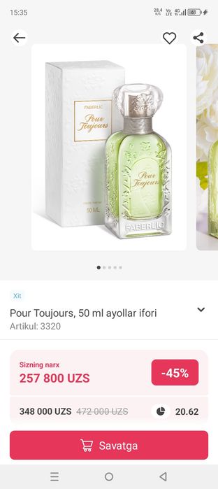 Pour toujors ayollar uchun ifor