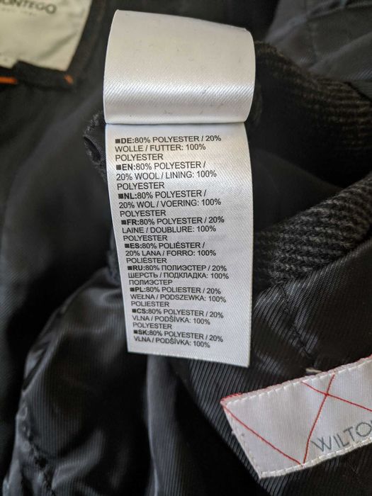 Мъжко зимно палто Монтего (Montego], Размер L, с вълна