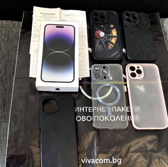 256GB iPhone 14 PRO Max Гаранция Vivacom 2025 г. Purple