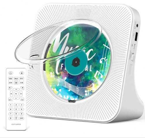 CD плейър Greadio KC-806, Bluetooth 5.0, мултифункционален CD плейър с високоговорители