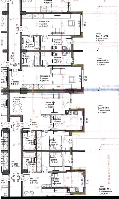P.F. Vand apartament 2 camere 44mp+ terasa 42mp Soporului 19