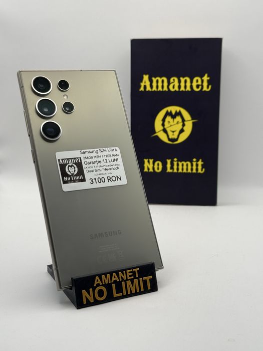 Samsung S24 Ultra 5G 256GB Ca Nou Garantie 12 Luni ,  AMANET NO LIMIT.
