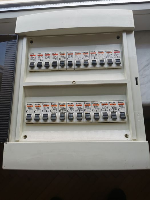 Tablou electric, montaj aparent, 24 module, echipat