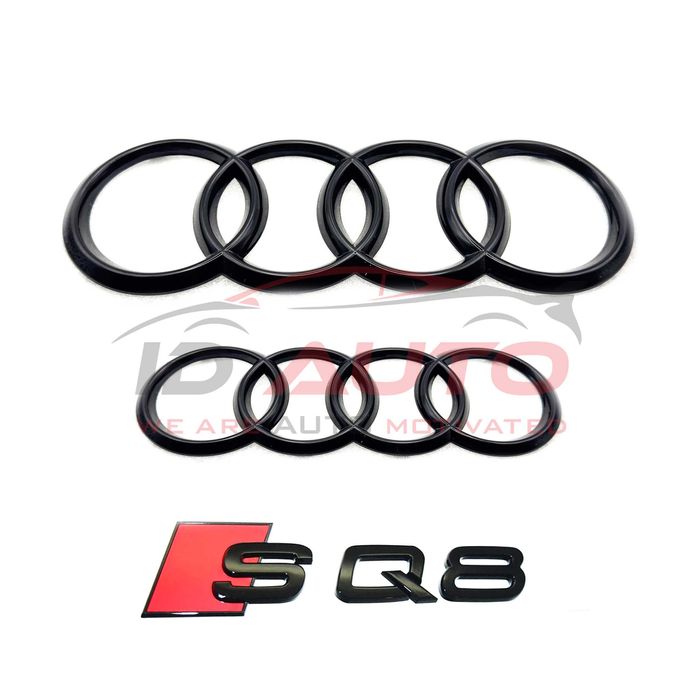 Емблема предна или задна емблема Ауди Audi A5, A4 A7 A8, черен гланц