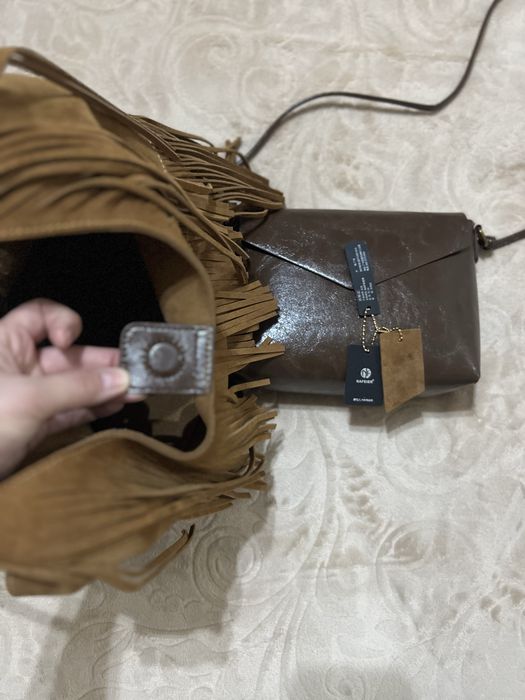 Сумка натуральная замша 2 в 1