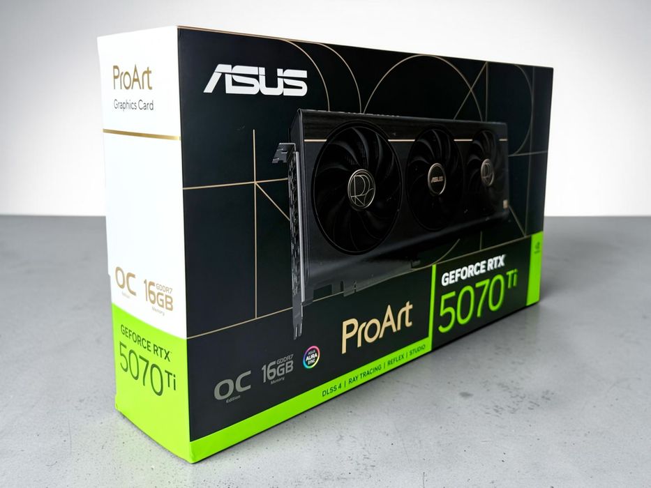 Видео карта ASUS ProArt GeForce RTX 5070 Ti OC 16GB GDDR7 ЧИСТО НОВА!