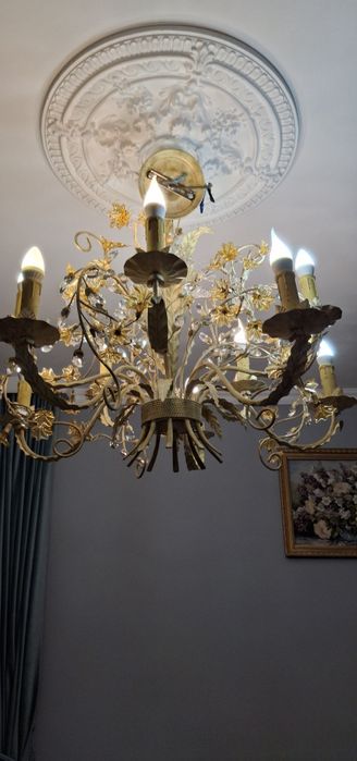 Большая Люстра 10 Рожков Польша