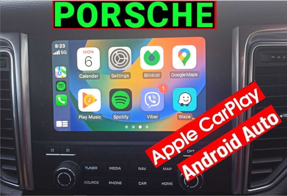 PORSCHE VIM CarPlay цял екран Android Auto Порше Panamera Full 2026map