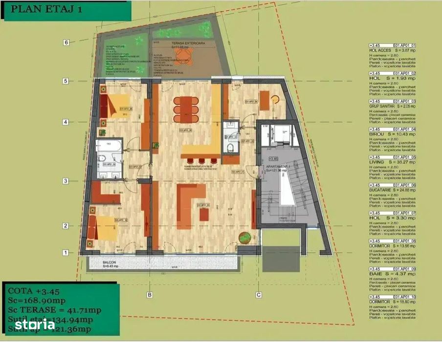 Apartament 4 camere, suc 146,52 mp, zona Dacia-Eminescu — fotografia 1