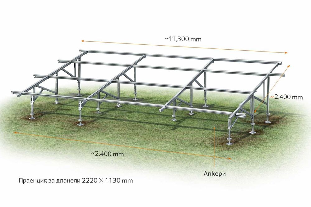 Конструкция за соларни панели – 10 бр. | 1400 € | Наземна